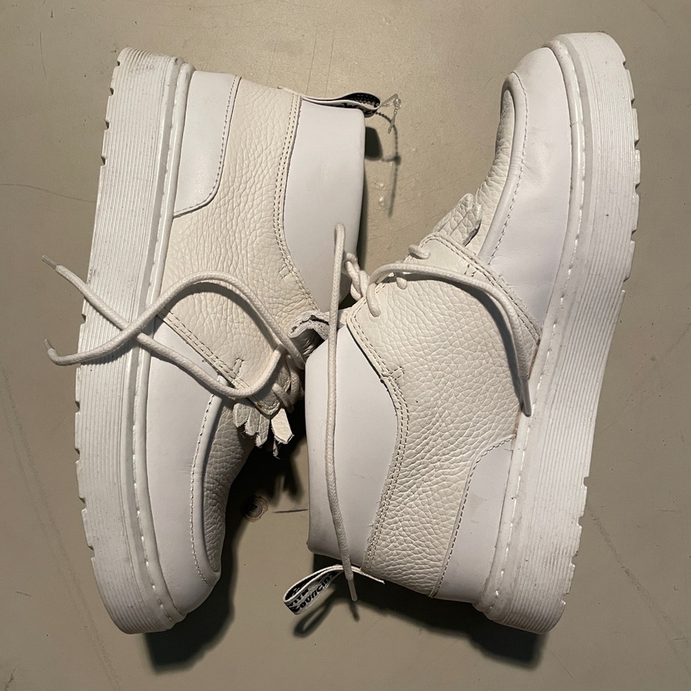 White Doc Marten High-Top Sneaker/ loafer